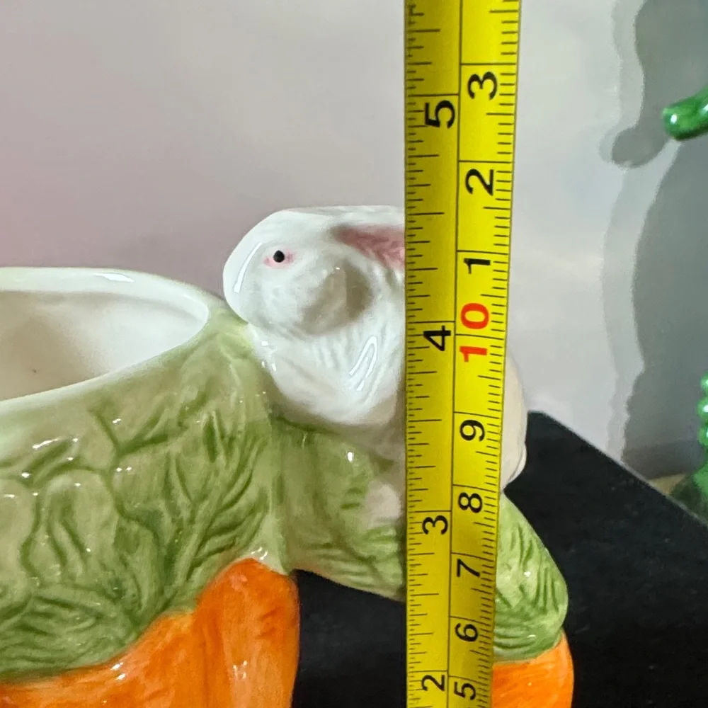This is a pair of vintage Wang's International 1993 bunny carrot mugs